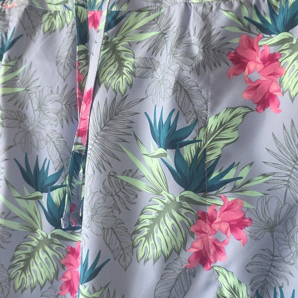 Duluth Trading Co Spring Vacation Blue Floral Skirt Size XL Pockets - Picture 2 of 11